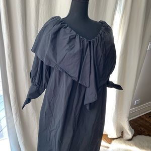 Merlette black cotton dress